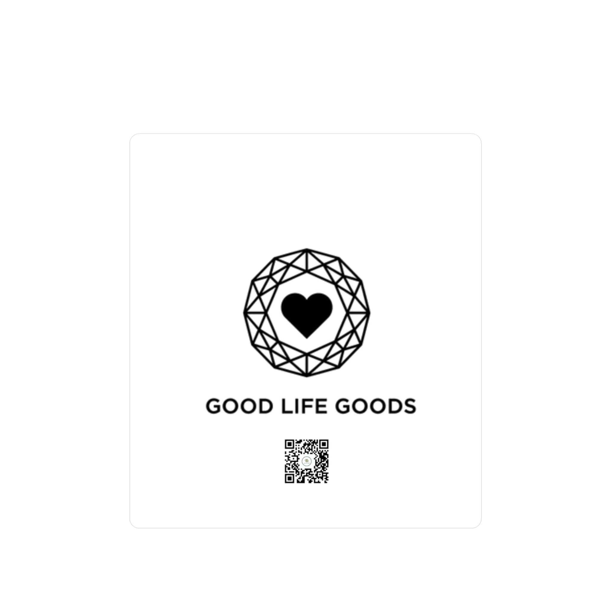 Vinyl Decal Sticker — 'Good Life Goods' Logo Kiss-Cut Sticker (Waterproof, Window-Ready) - Good Life Goods