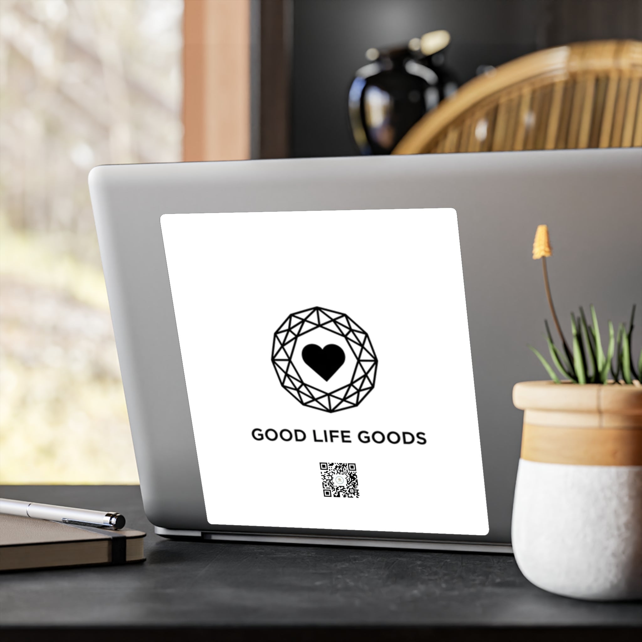 Vinyl Decal Sticker — 'Good Life Goods' Logo Kiss-Cut Sticker (Waterproof, Window-Ready) - Good Life Goods