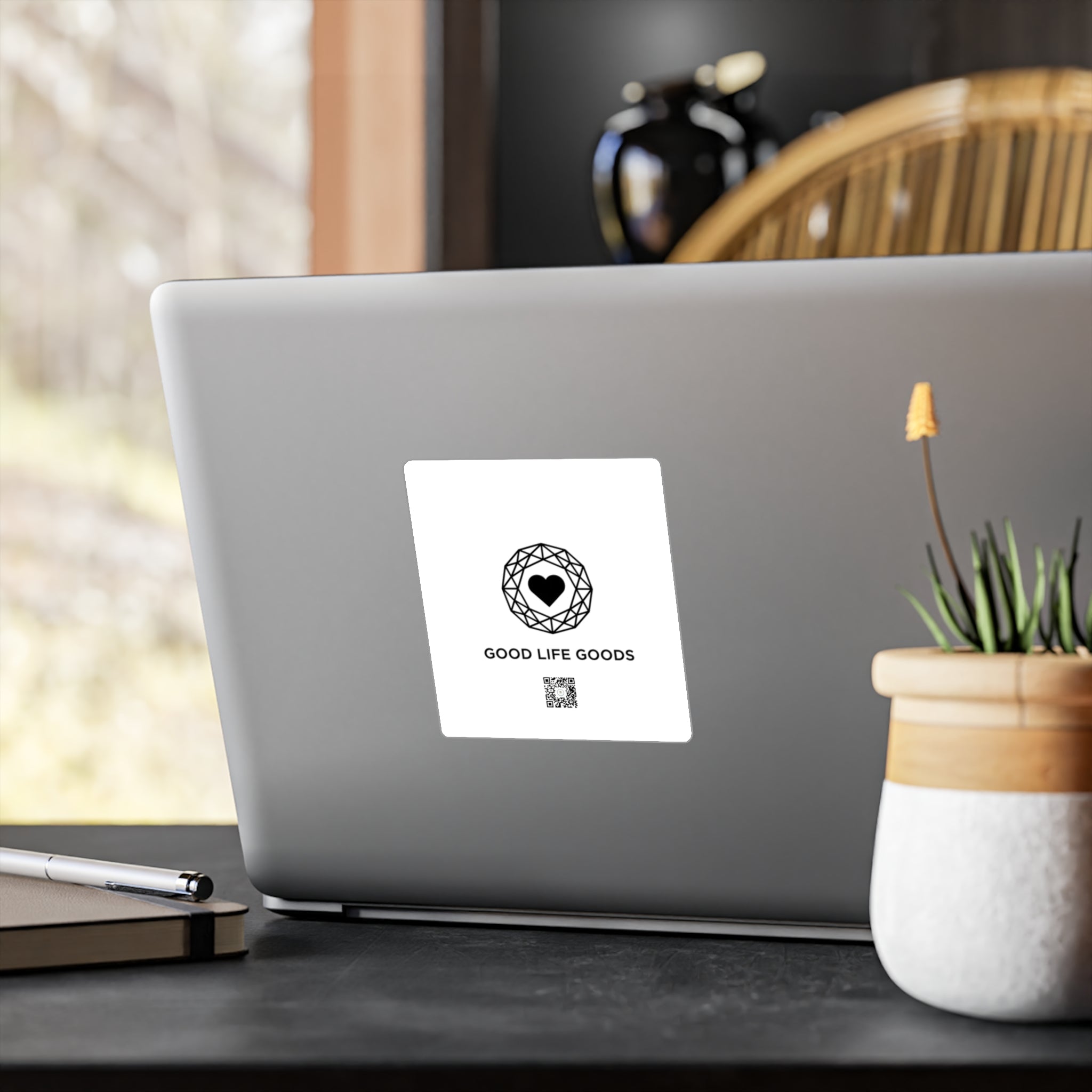 Vinyl Decal Sticker — 'Good Life Goods' Logo Kiss-Cut Sticker (Waterproof, Window-Ready) - Good Life Goods