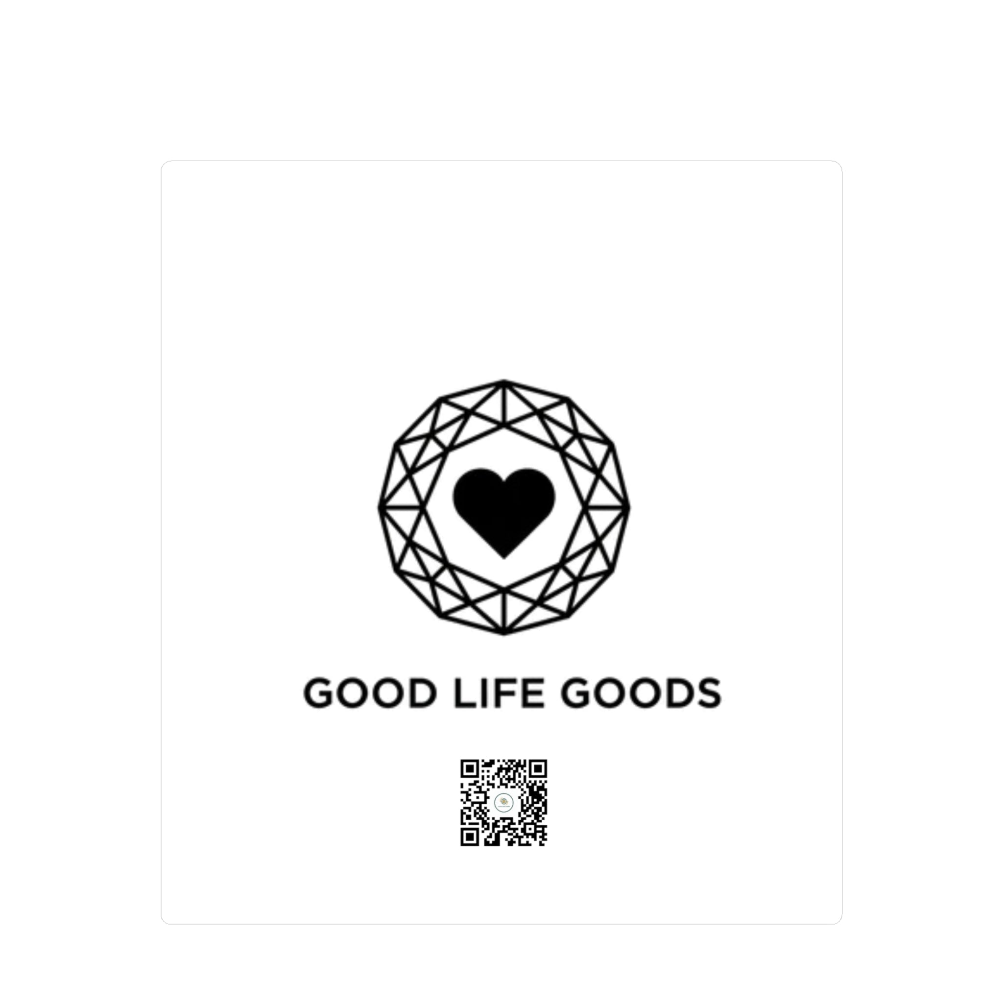 Vinyl Decal Sticker — 'Good Life Goods' Logo Kiss-Cut Sticker (Waterproof, Window-Ready) - Good Life Goods