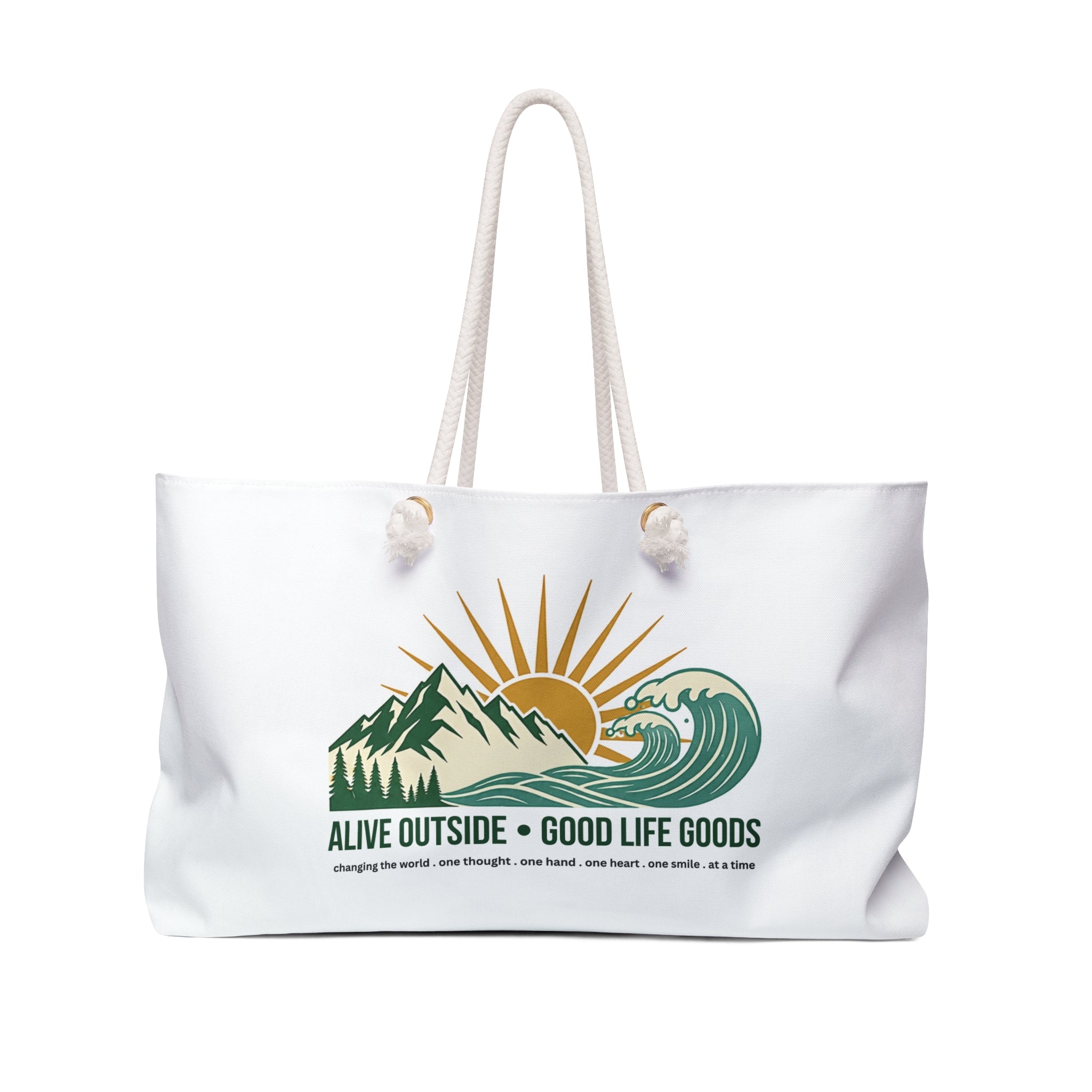Weekender Bag — "Alive Outside • Good Life Goods" Outdoor Travel Tote - Good Life Goods