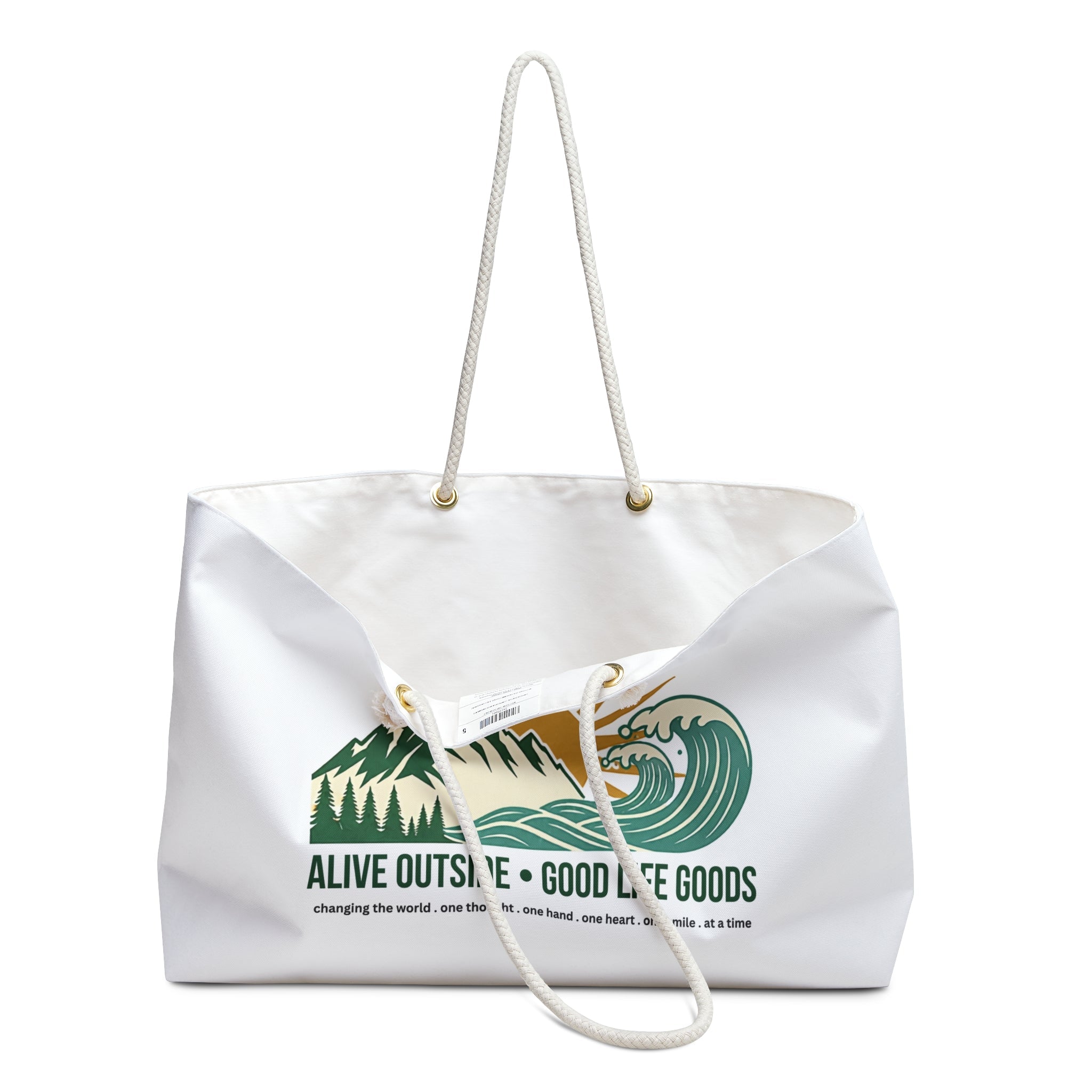 Weekender Bag — "Alive Outside • Good Life Goods" Outdoor Travel Tote - Good Life Goods