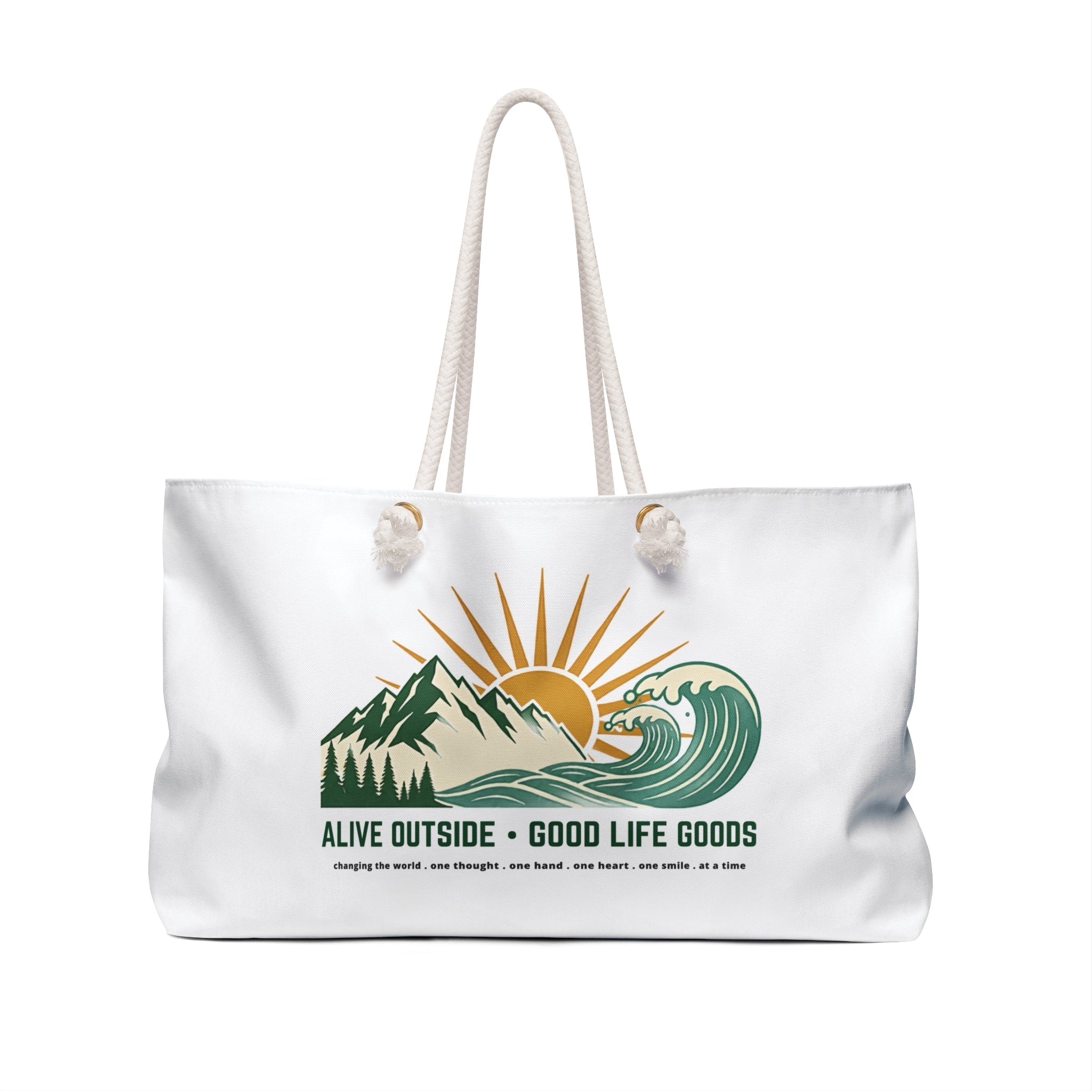 Weekender Bag — "Alive Outside • Good Life Goods" Outdoor Travel Tote - Good Life Goods