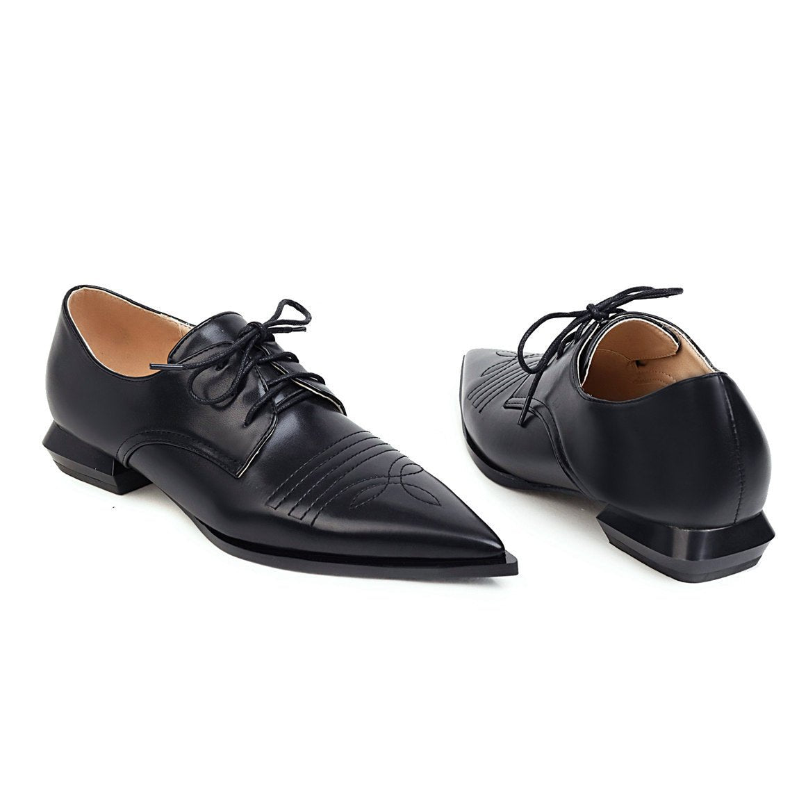 Women's Low - Heel Lace - Up Shoes - Good Life Goods