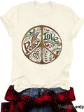 Women's Printed Loose Crewneck Short - Sleeve Top – Relaxed Casual Tee - Good Life Goods