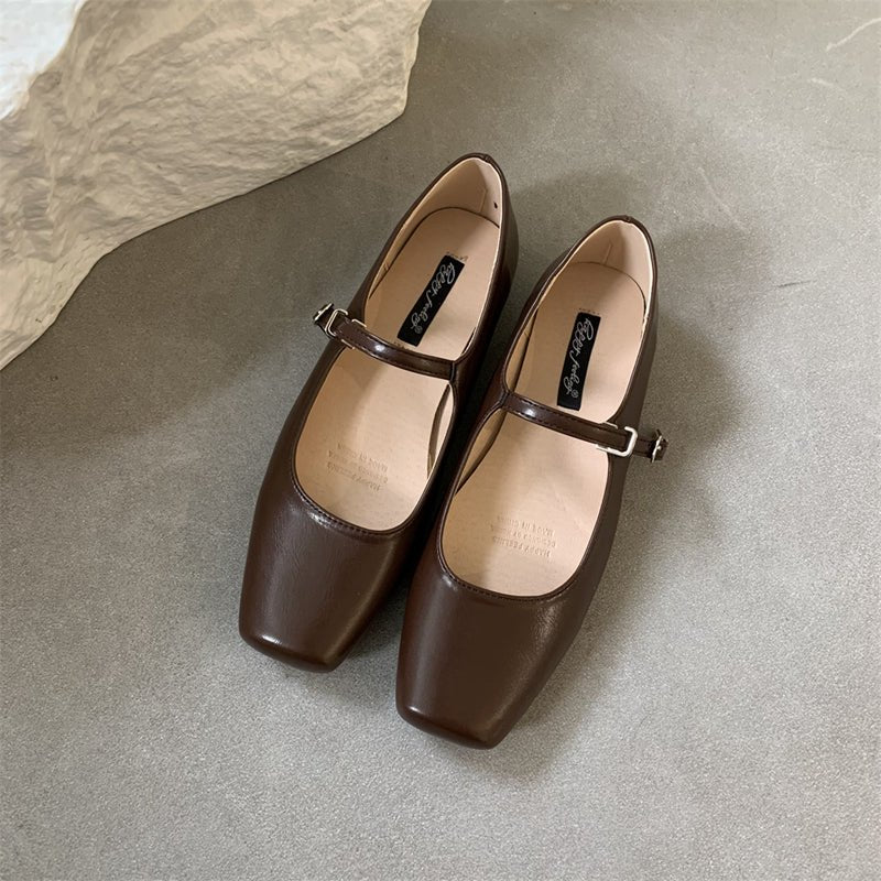 Women's Retro Square - Toe Flats - Good Life Goods